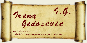Irena Gedošević vizit kartica